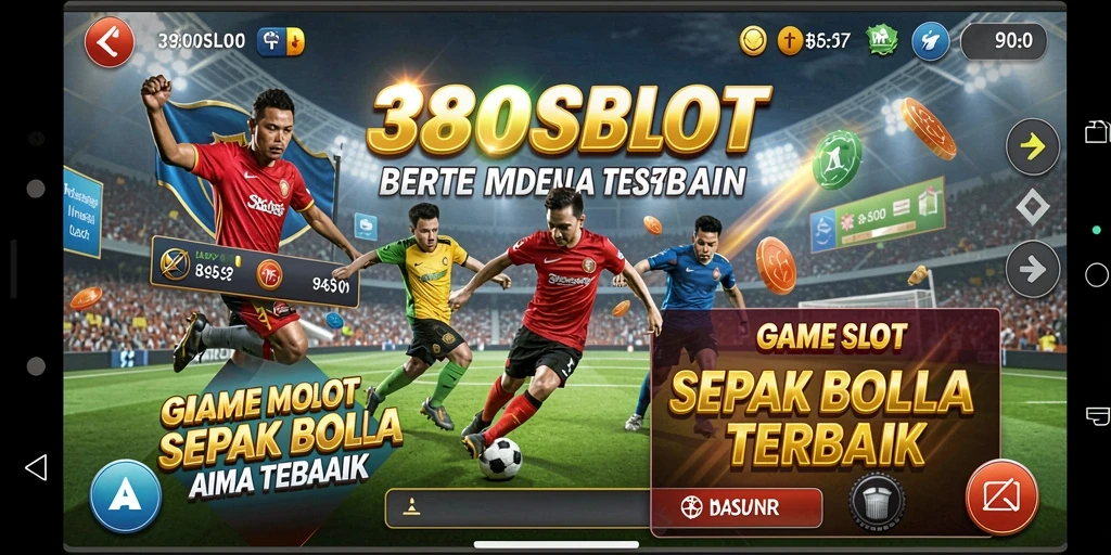 Screenshot permainan 380SLOT menunjukkan serunya bermain slot sepak bola.