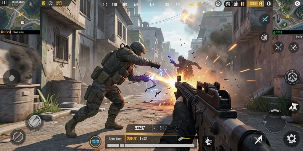 Tampilan gameplay seru dari 93337 dalam aksi TPS yang mendebarkan.