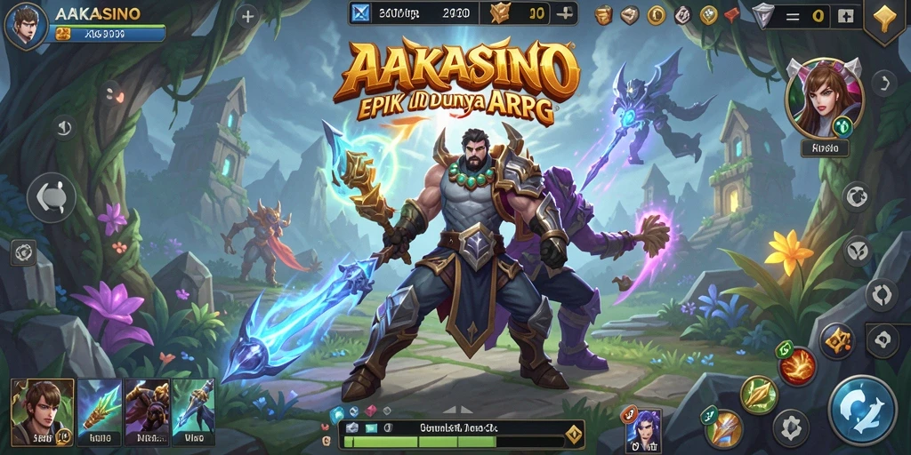 Tangkapan layar AAKASINO menampilkan aksi seru dalam pertempuran ARPG.