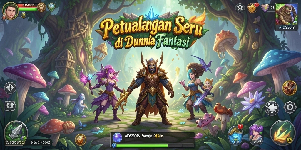 Tampilan gameplay menegangkan dalam petualangan seru.