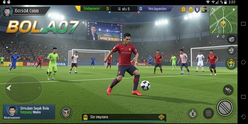 Tampilan gameplay BOLA07 yang menegangkan dan interaktif.