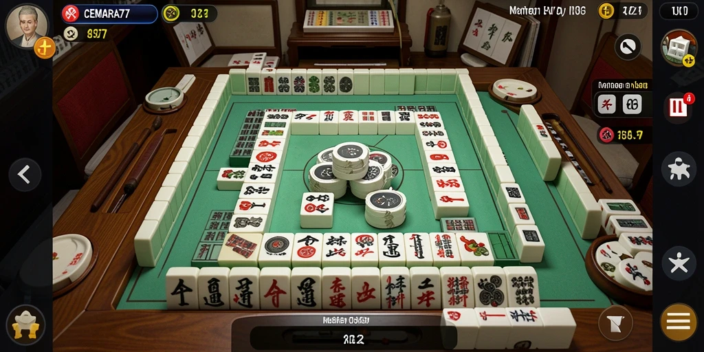 Tampilan gameplay Mahjong yang menarik di CEMARA77.