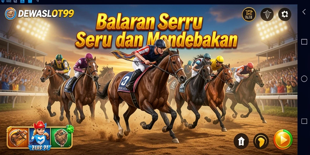 Tampilan gameplay menggembirakan DEWASLOT99 saat balapan cepat.