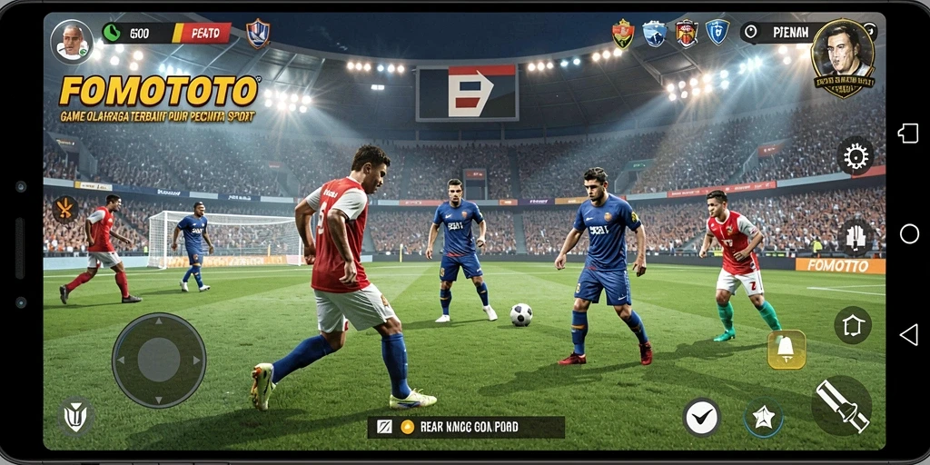 Tangkapan layar FOMOTOTO yang menunjukkan aksi seru dalam sport.