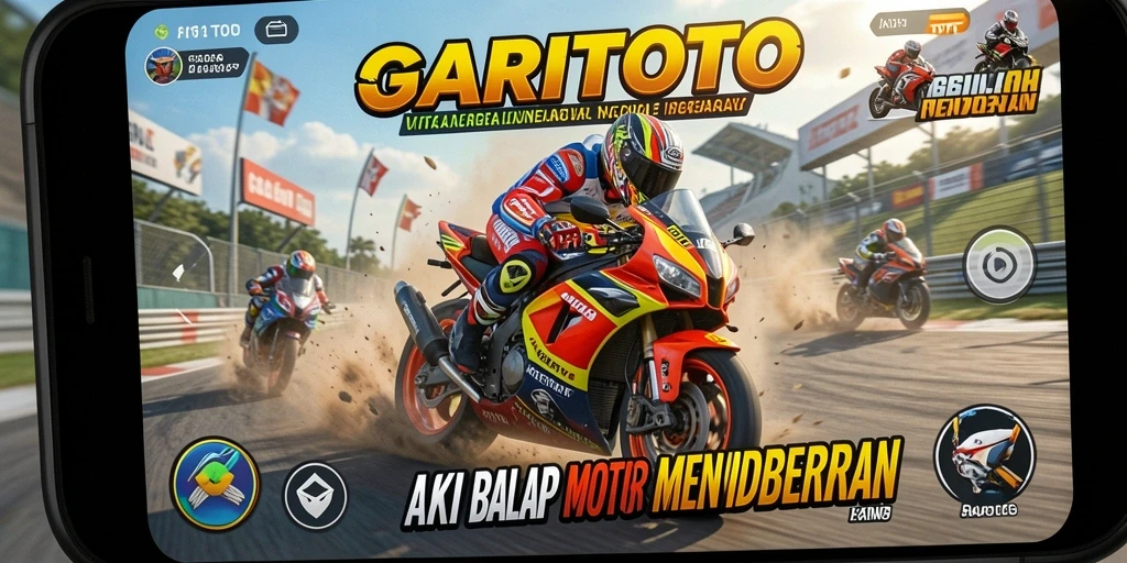 Tampilkan aksi mendebarkan dalam balapan motor GARITOTO.