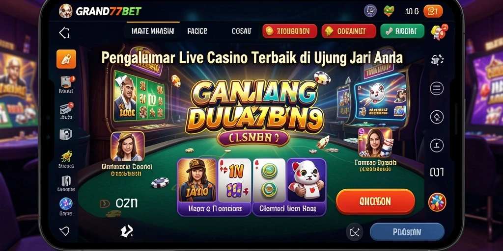 Tampilan gameplay Live Casino dari GRAND77BET yang penuh aksi.