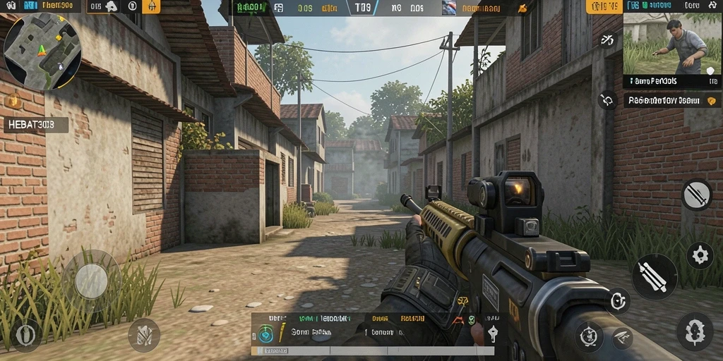 Tampilan gameplay HEBAT303 yang mendebarkan dalam aksi tembak-menembak.