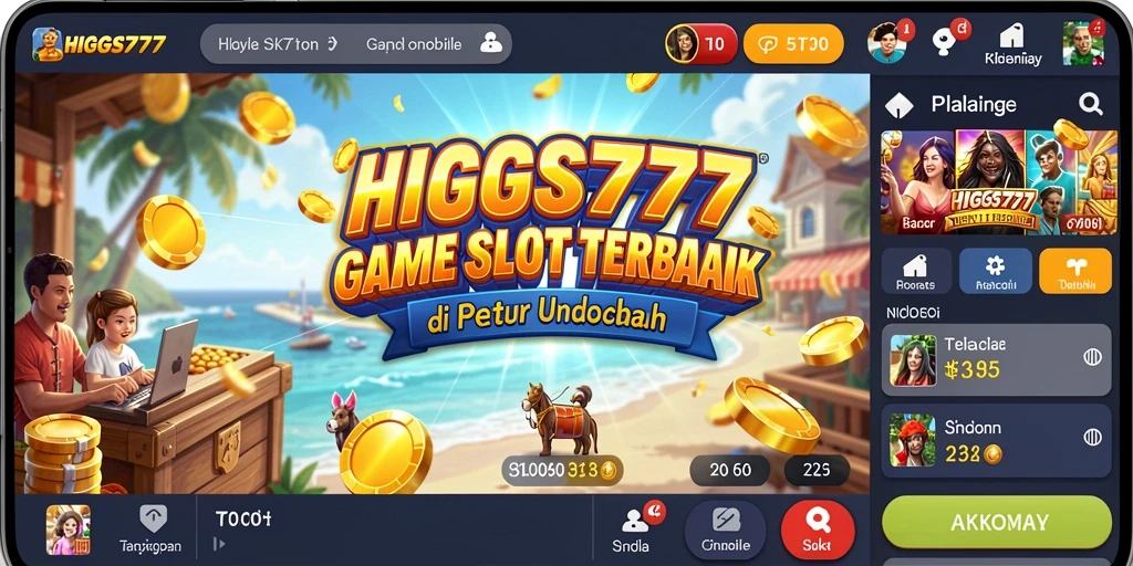 Screenshot HIGGS777 menampilkan gameplay slot yang mendebarkan.