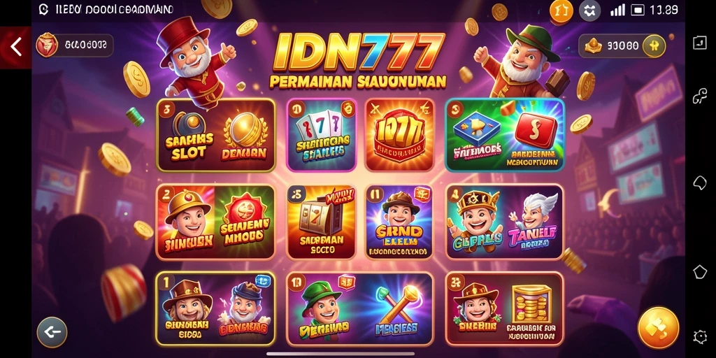 Tampilan gameplay slot menarik di IDN777 yang menampilkan grafis yang memukau.