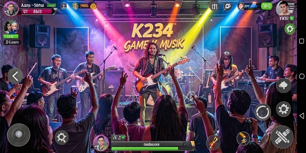 Tampilan menarik K234 yang menunjukkan gameplay seru musik.