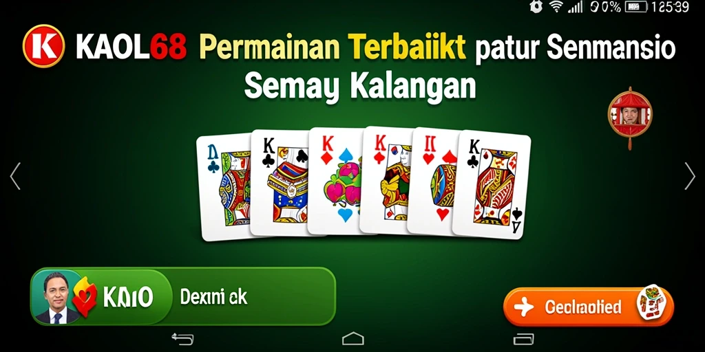 Tampilan screenshot KAOL68 yang menunjukkan serunya permainan Domino.
