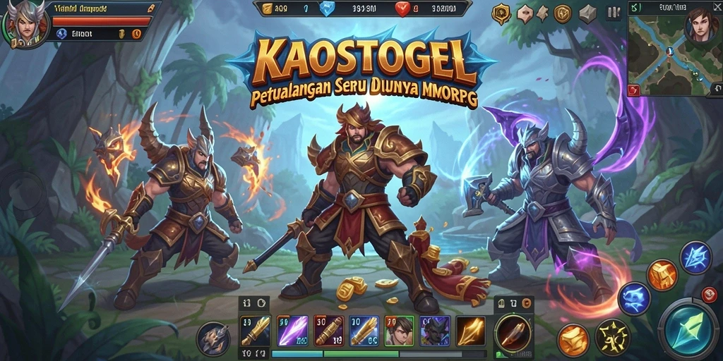 Tangkapan layar menunjukkan pertarungan epik dalam KAOSTOGEL.