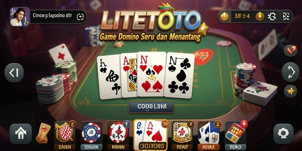 Tampilan menarik dari gameplay Domino di LITETOTO.