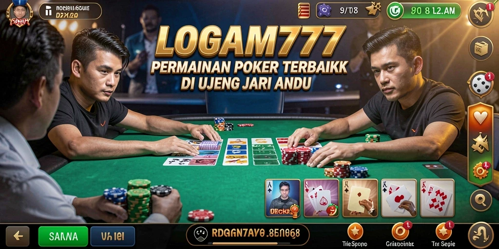 Tampilan menarik saat bermain Poker dalam LOGAM777.
