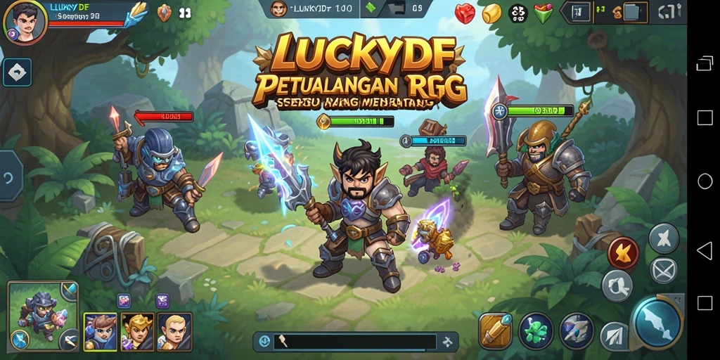 Tampilan gameplay <strong>LUCKYDF</strong> yang menakjubkan dan penuh aksi.