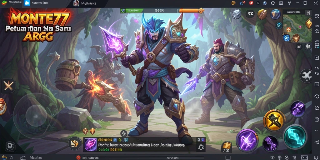 Tampilan gameplay MONTE77 yang menarik dan penuh aksi.