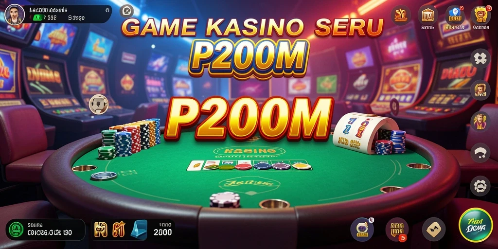 Screenshot utama P200M menampilkan gameplay kasino yang seru dan interaktif.