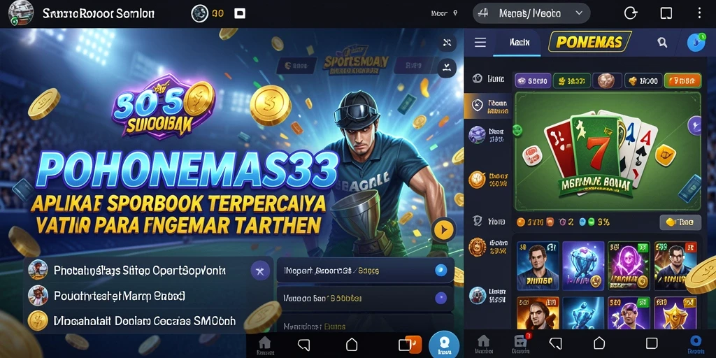 Tampilan antarmuka POHONEMAS33 dalam membuat taruhan olahraga.