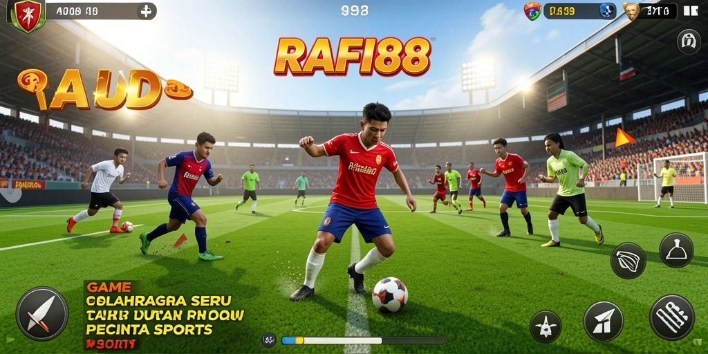 Tampilan utama gameplay <strong>RAFI88</strong> menampilkan serunya pertandingan olahraga.