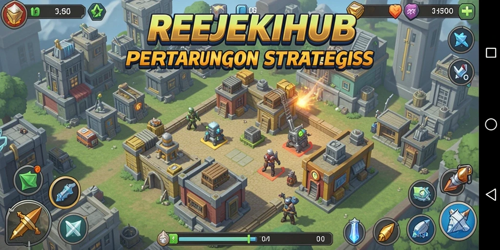 Tangkapan layar gameplay yang menunjukkan strategi menara dalam aksi.