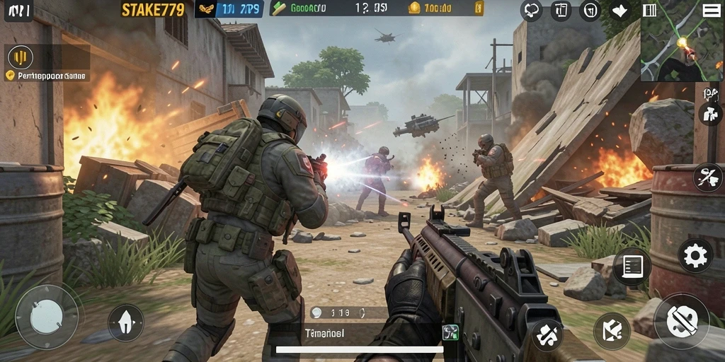 Tampilan gameplay seru di STAKE779 dengan aksi tembak menembak yang mendebarkan.