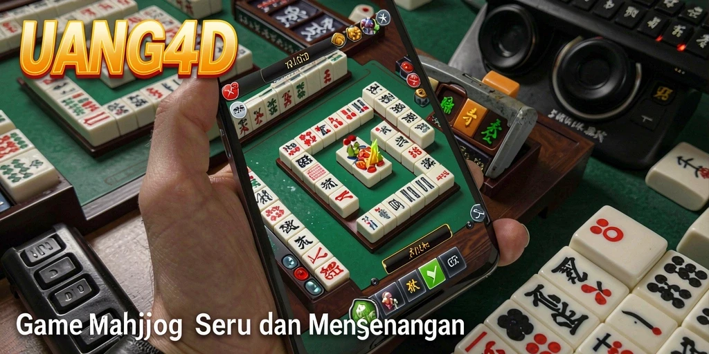 Screenshot menampilkan gameplay seru UANG4D dalam permainan Mahjong.