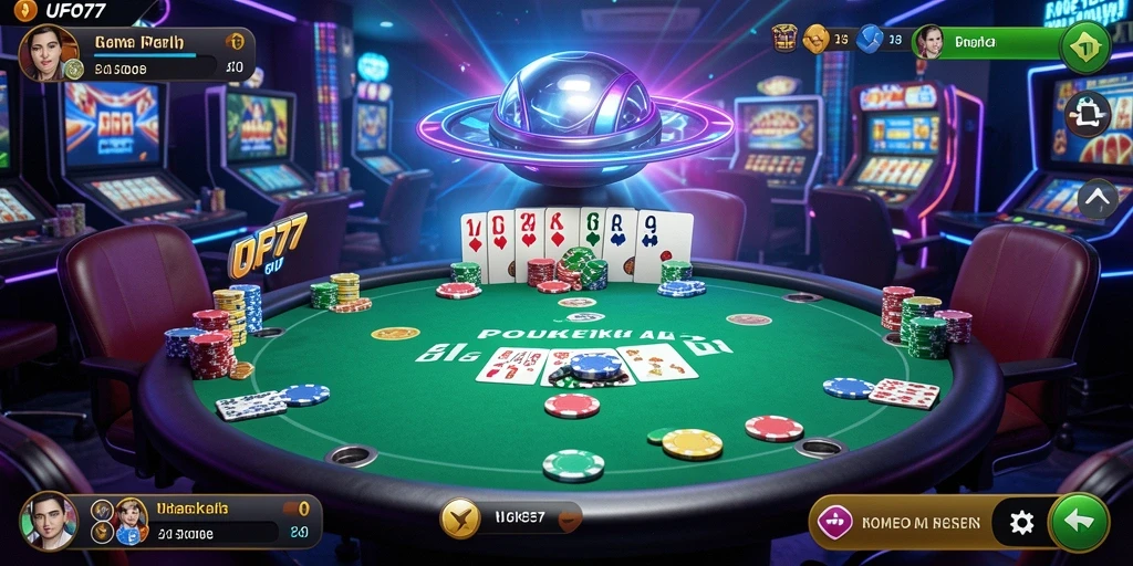 Tampilan gameplay poker menarik di UFO77 dengan fitur interaktif.