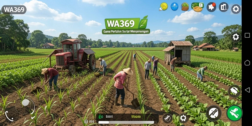 Screenshot WA369 menampilkan gameplay seru saat bertani.